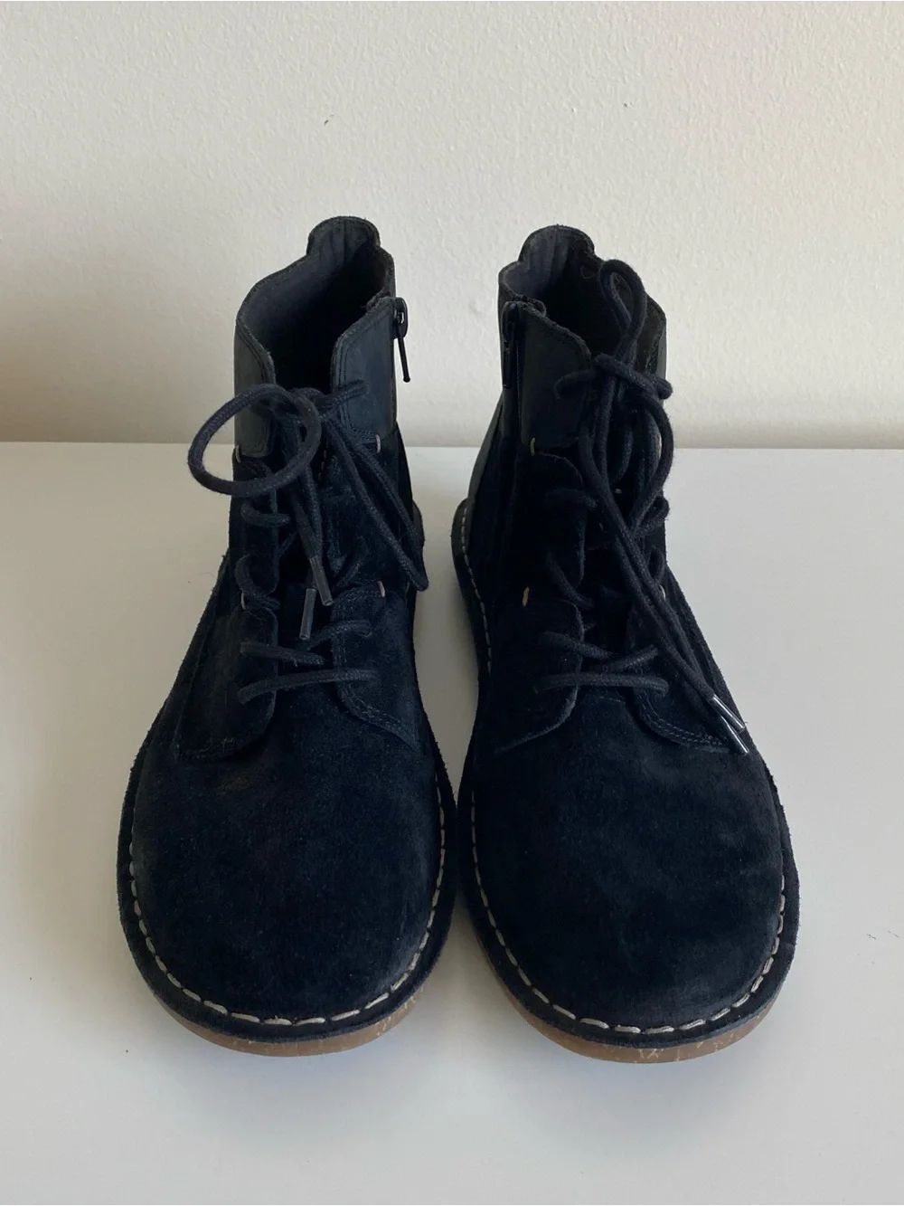 Clarks Black Suede Lace-Up Women's Ankle Boots